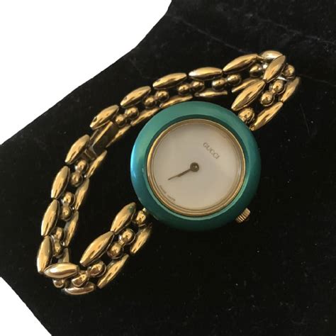 gucci vintage watch with bezels|vintage gucci watch interchangeable.